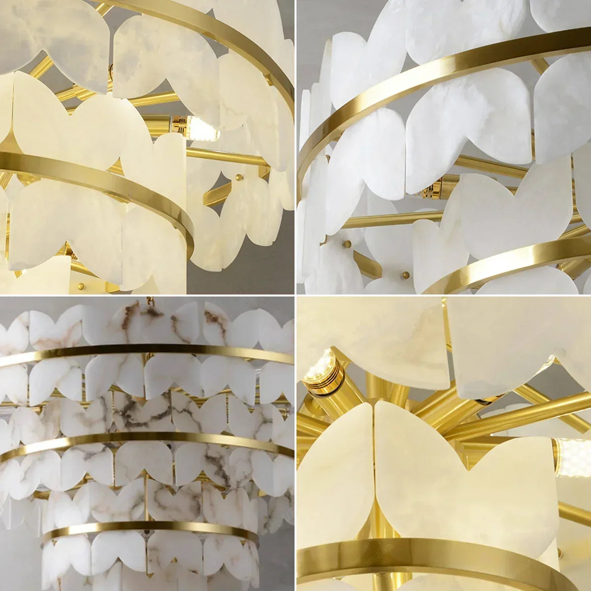 Butterfly Alabaster Round Chandelier | wildoxy