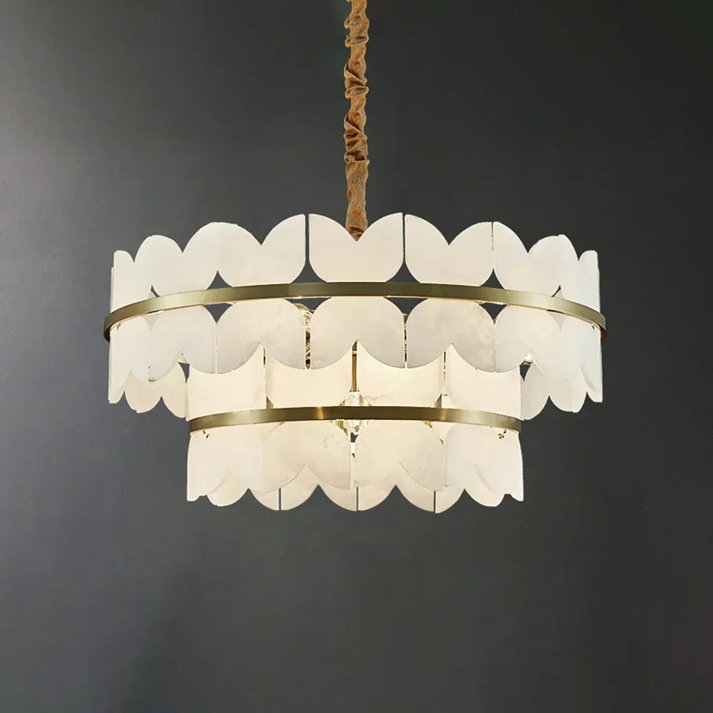 Butterfly Alabaster Round Chandelier | wildoxy