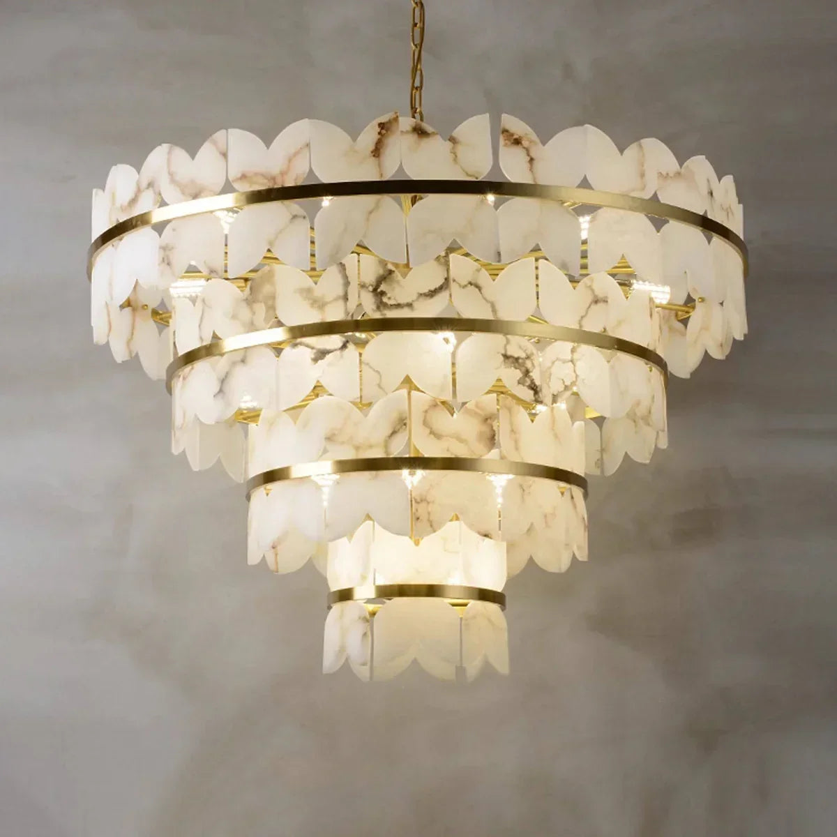 Butterfly Alabaster Round Chandelier | wildoxy