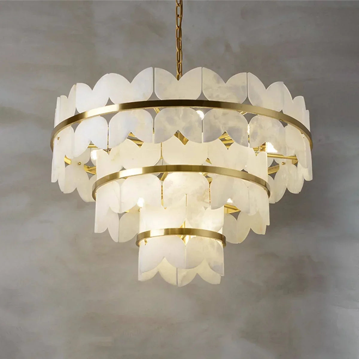 Butterfly Alabaster Round Chandelier | wildoxy