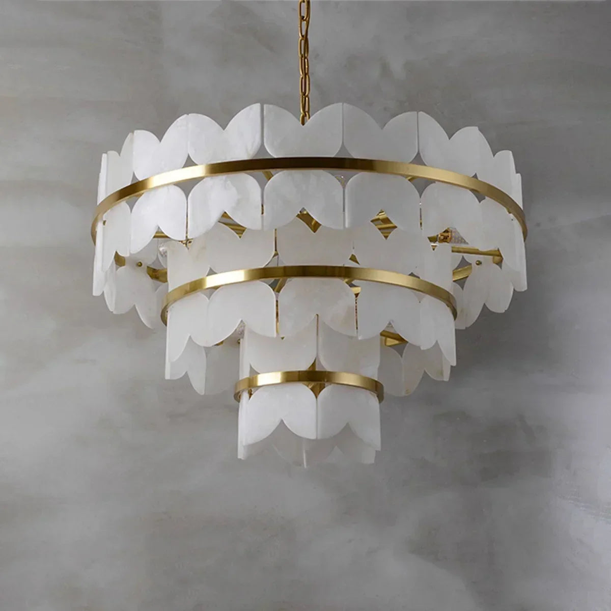 Butterfly Alabaster Round Chandelier | wildoxy