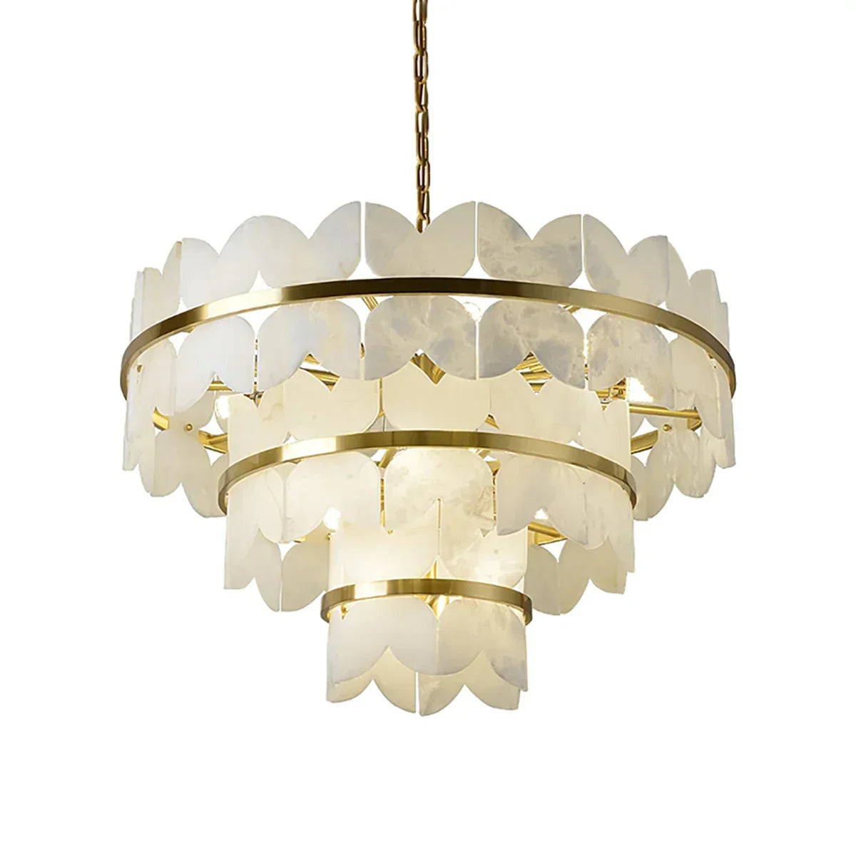 Butterfly Alabaster Round Chandelier | wildoxy