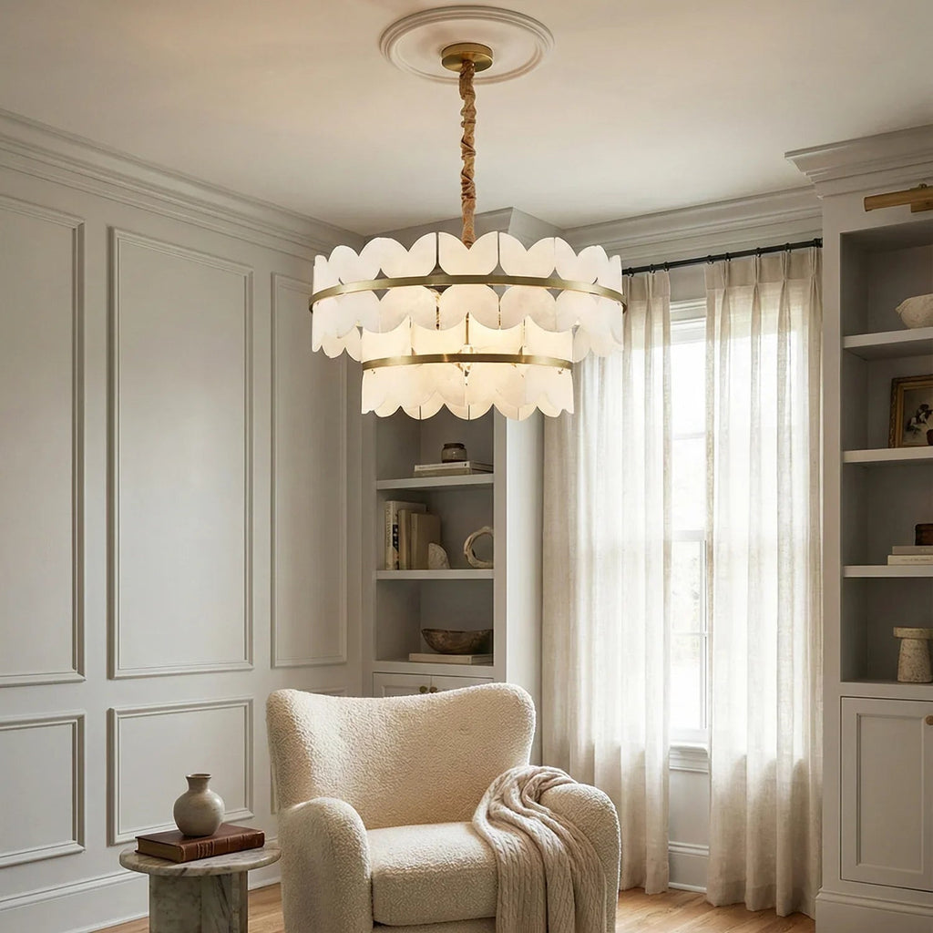 Butterfly Alabaster Round Chandelier | wildoxy