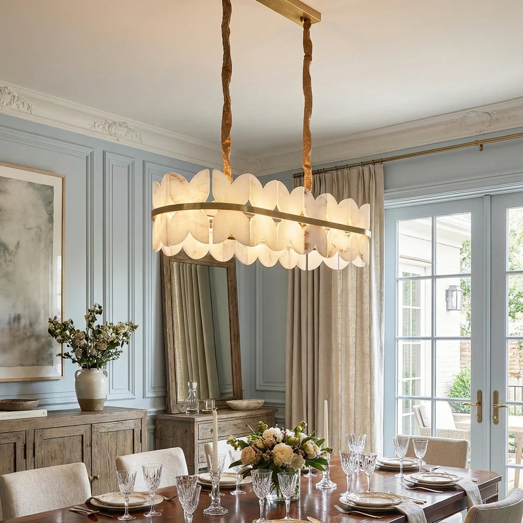 Butterfly Alabaster Round Chandelier | wildoxy