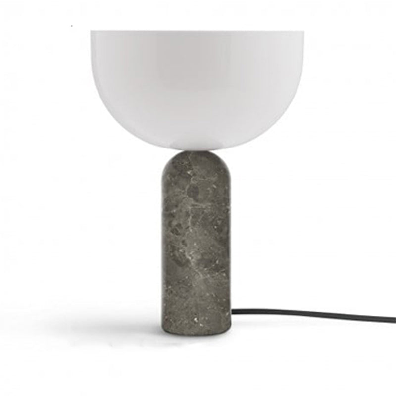 AureaStone Marble Lamp — Premium Fabric Shade, Natural Stone Base