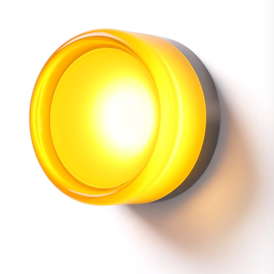 Round Glass Wall Sconce LED Amber Warm Light 5W - Wildoxy