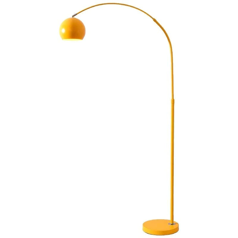 Gebogen LED-vloerlamp, dimbaar — 6 macaronkleuren