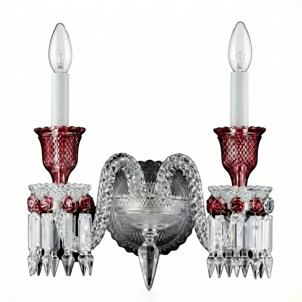 Caelum Apex Red Crystal Wall Lamp | wildoxy