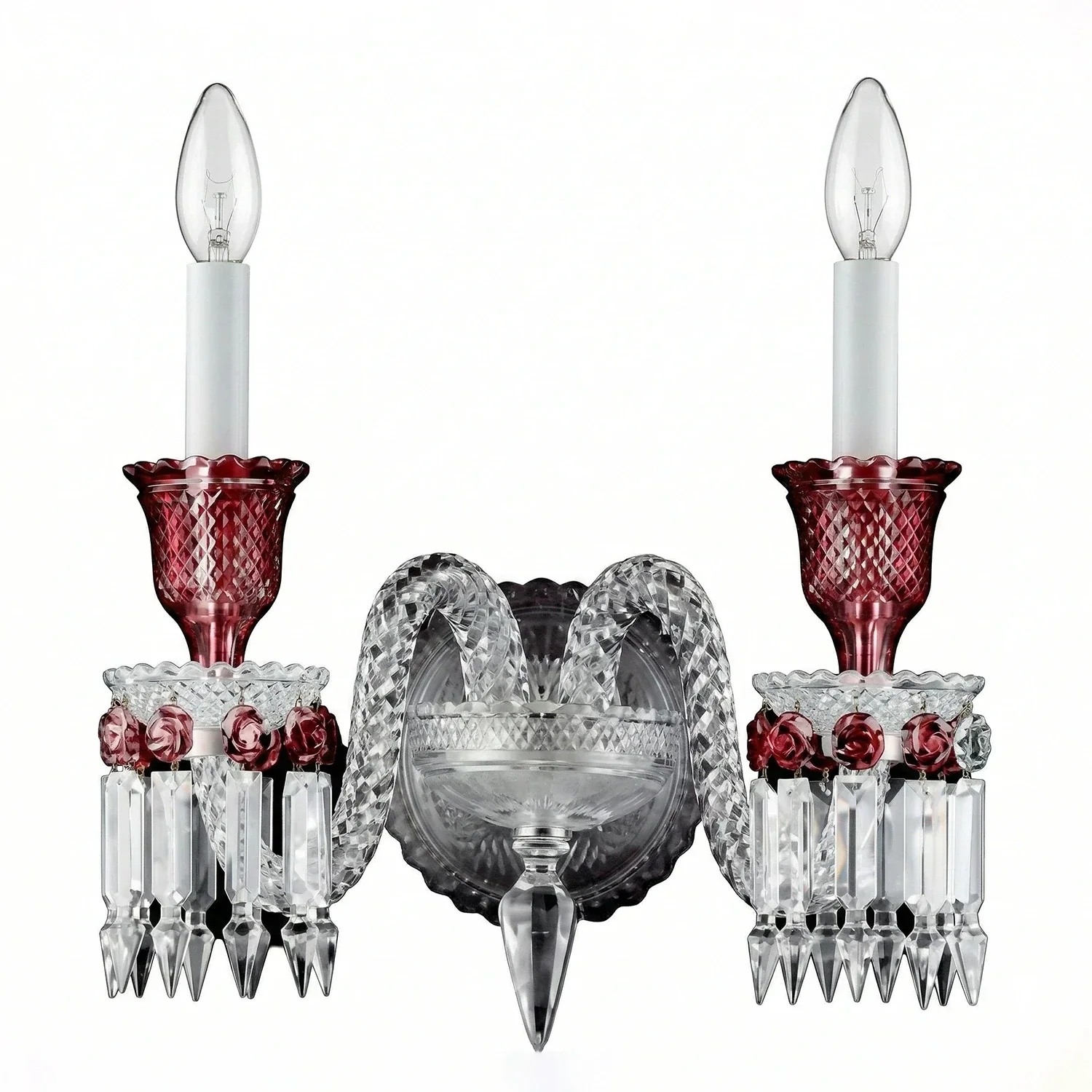 Caelum Apex Red Crystal Wall Lamp | wildoxy