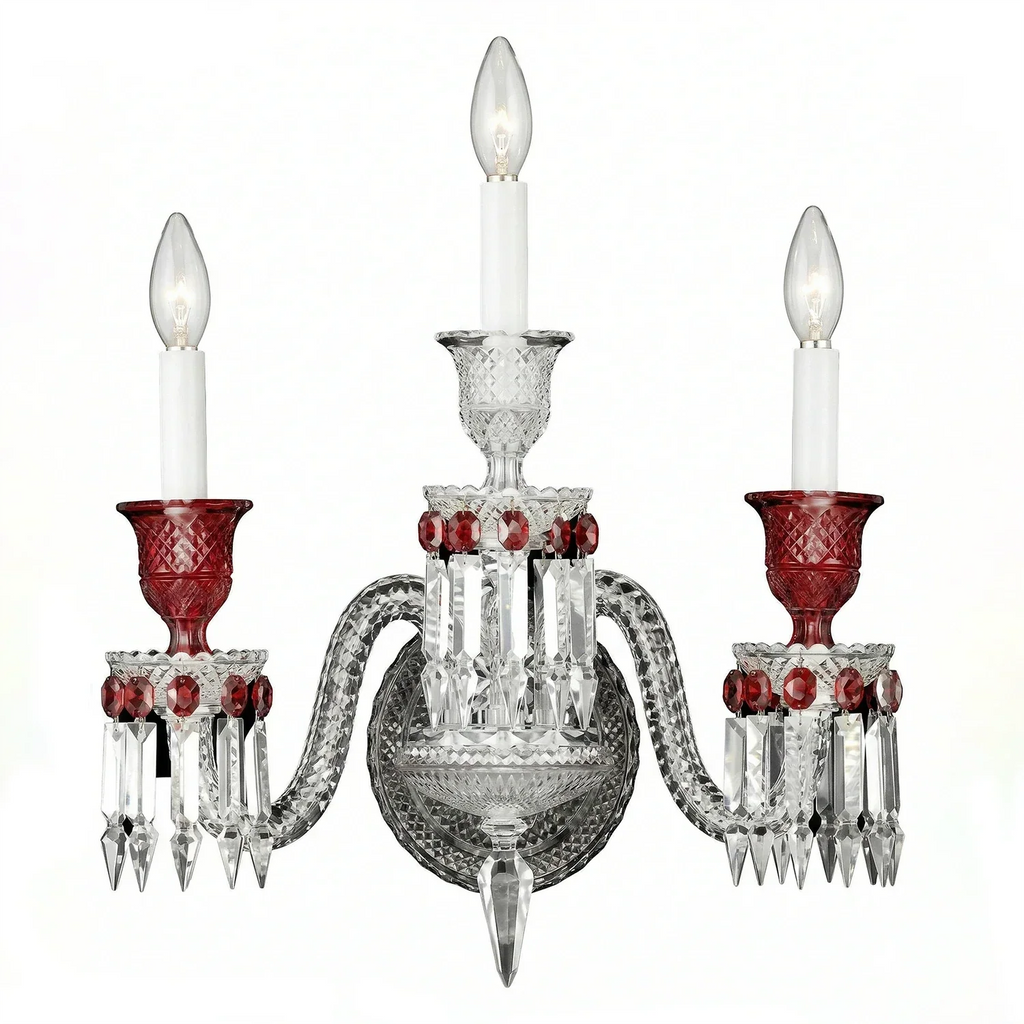Caelum Apex Red Crystal Wall Lamp | wildoxy