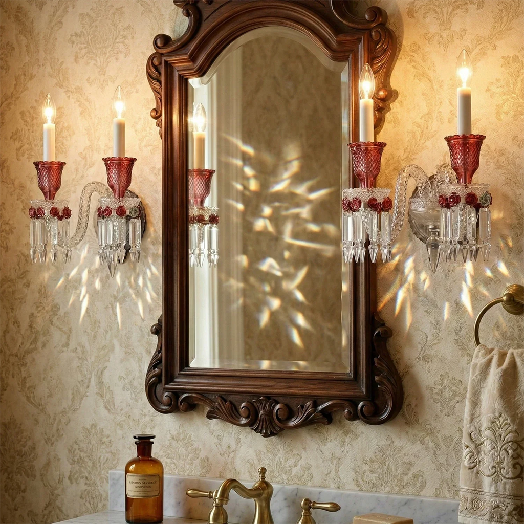 Caelum Apex Red Crystal Wall Lamp | wildoxy