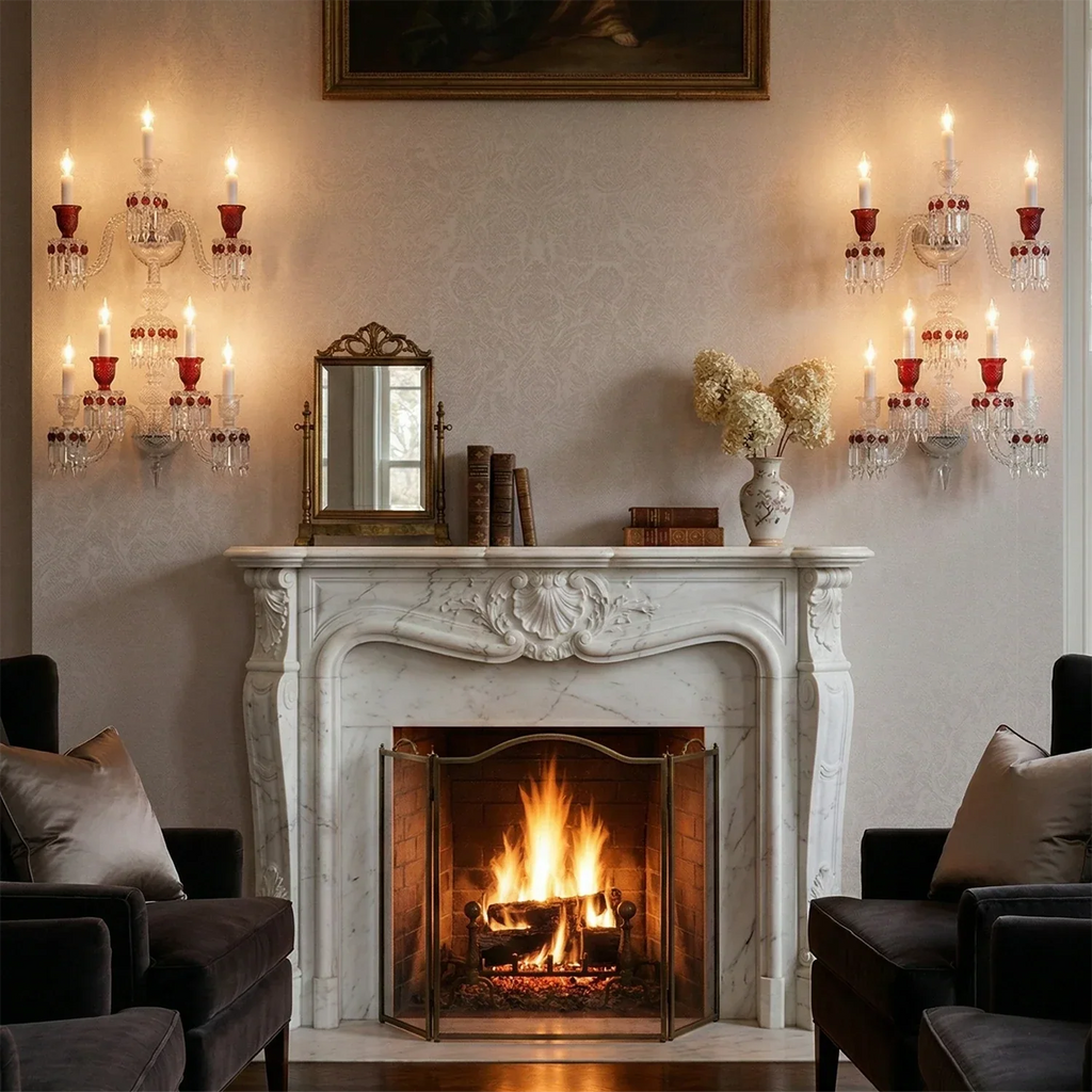 Caelum Apex Red Crystal Wall Lamp | wildoxy