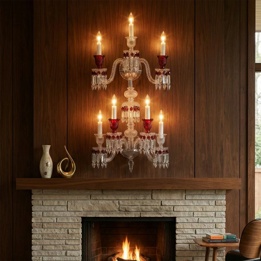 Caelum Apex Red Crystal Wall Lamp | wildoxy