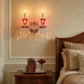 Caelum Apex Red Crystal Wall Lamp | wildoxy