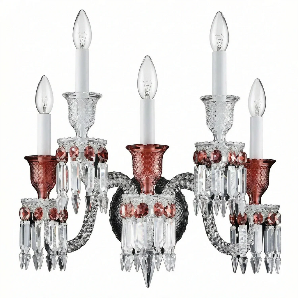 Caelum Apex Red Crystal Wall Lamp | wildoxy