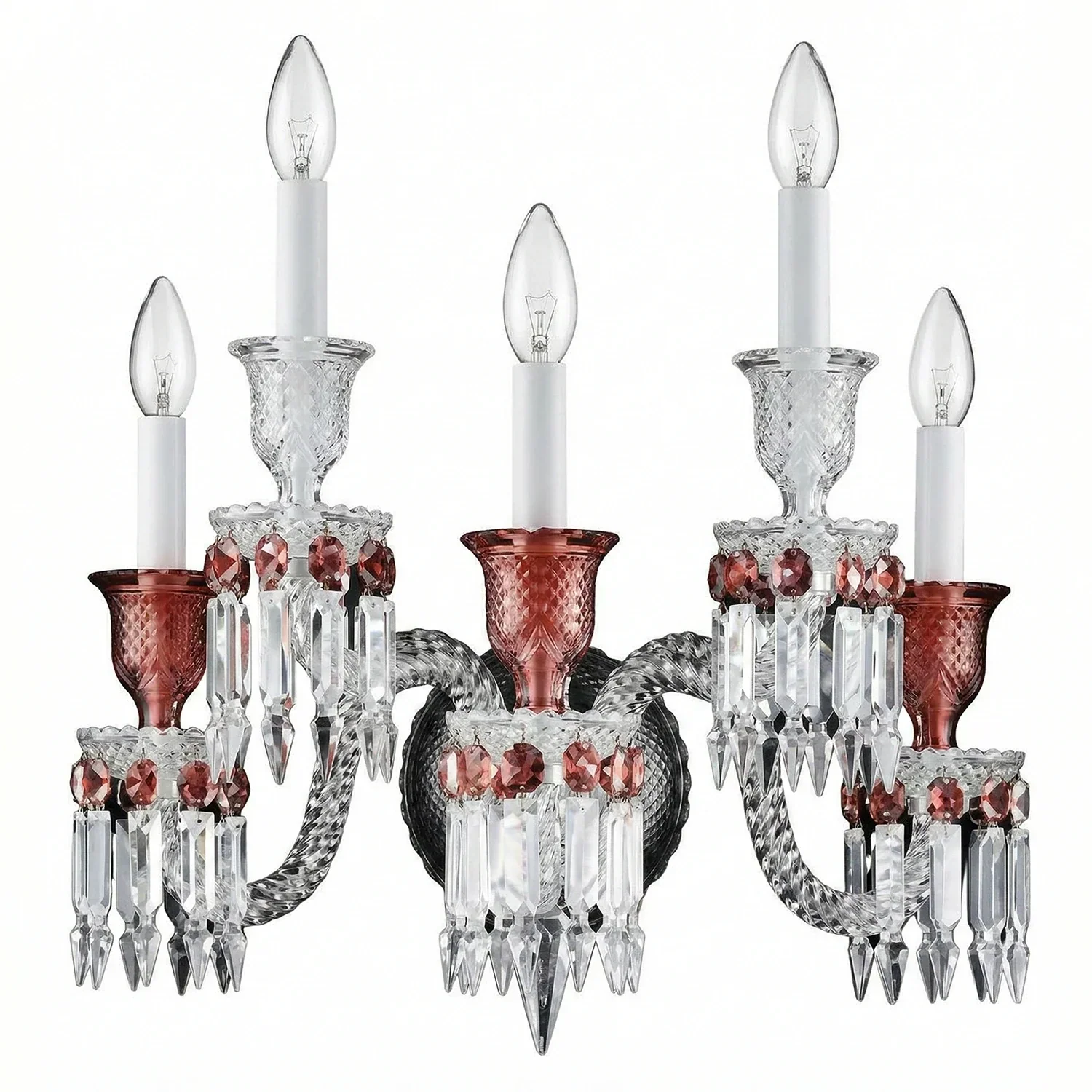 Caelum Apex Red Crystal Wall Lamp | wildoxy
