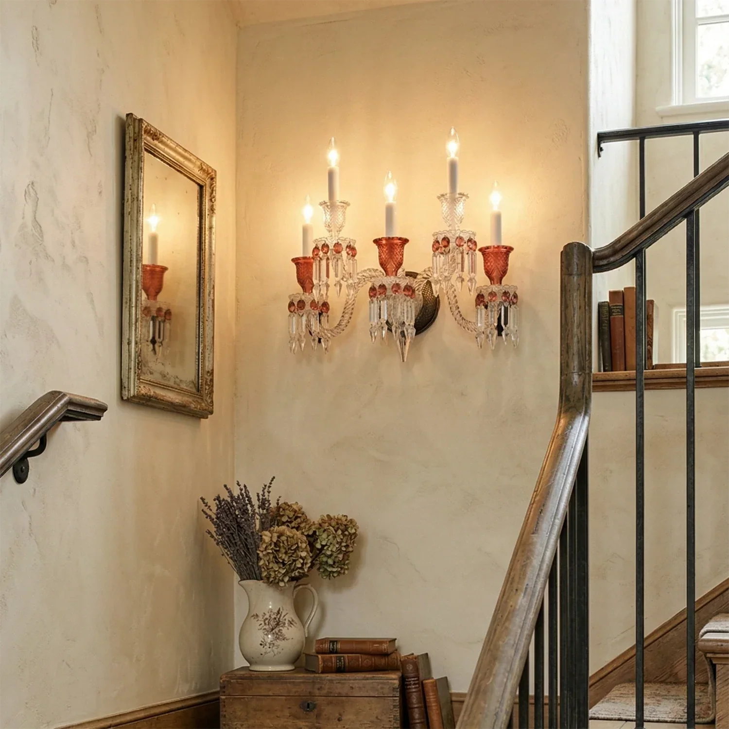 Caelum Apex Red Crystal Wall Lamp | wildoxy