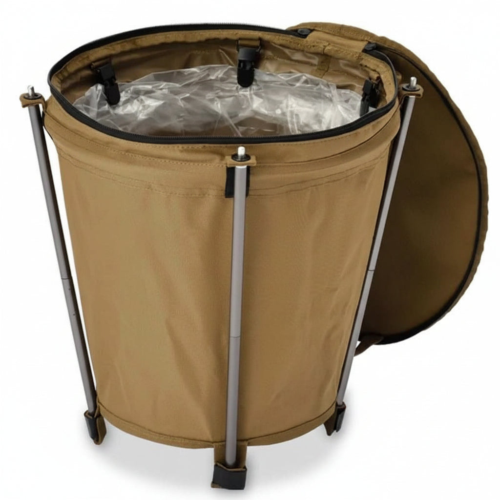 Camptrash AM Foldable Waste Bin – Portable Frame, Waterproof Inner Liner