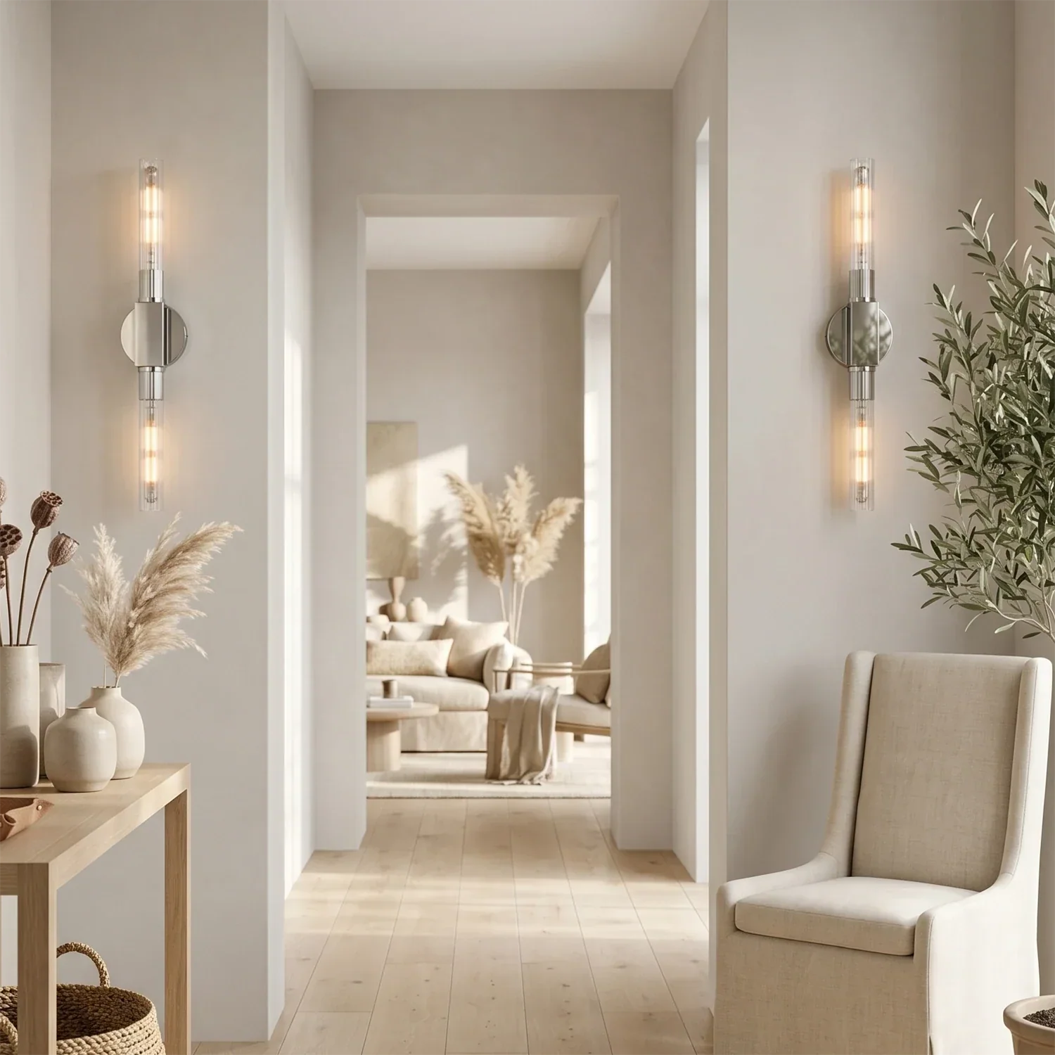 Cannellea Candlestick Linear Long Sconce | wildoxy