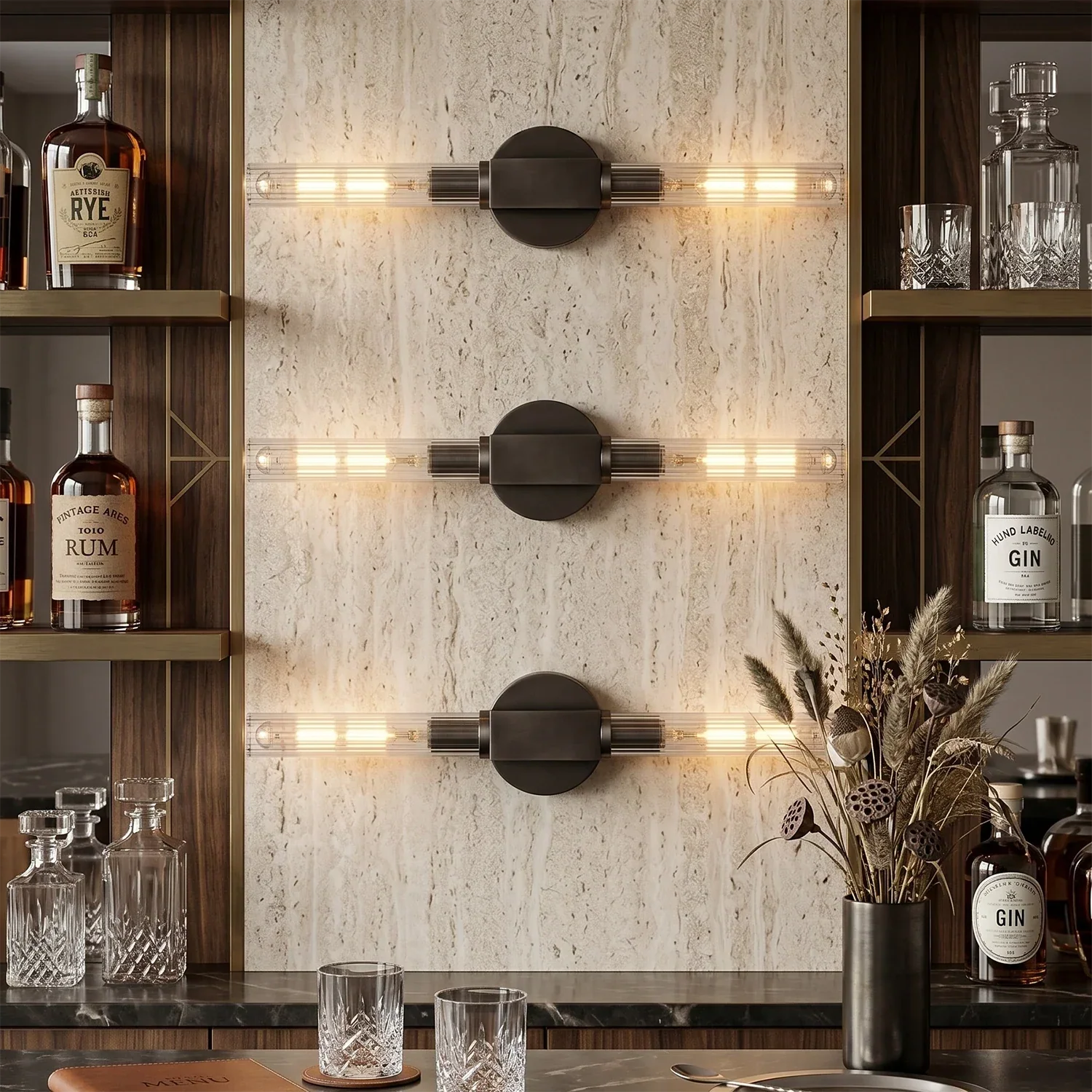 Cannellea Candlestick Linear Long Sconce | wildoxy