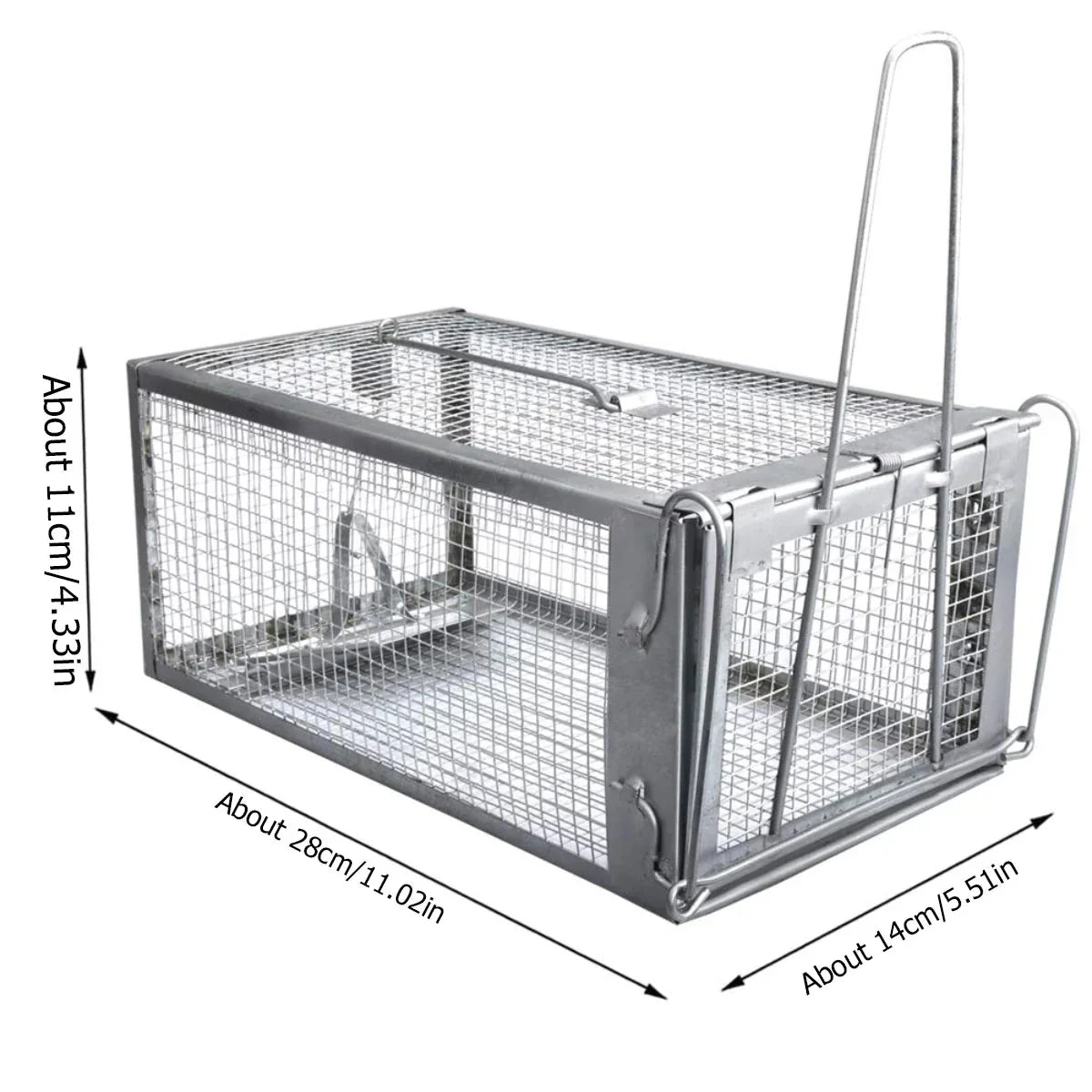 CAPTUREX Humane Indoor Rodent Cage Trap — Secure Door, Fast Trigger