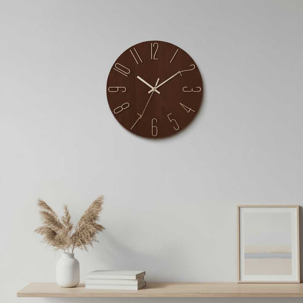 CASAORA 30 cm Minimalist Wall Clock — Quiet Movement