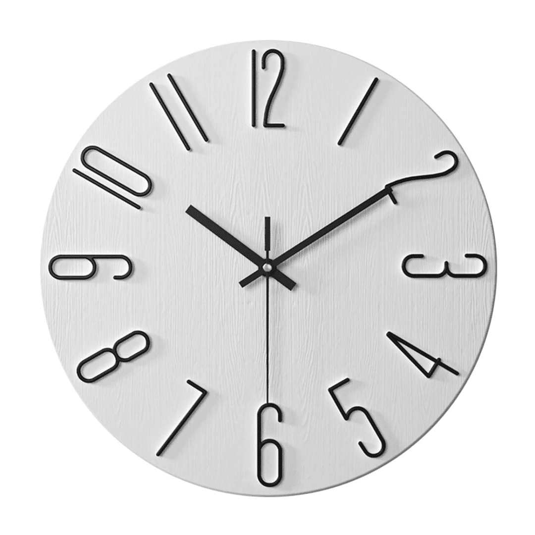 CASAORA 30 cm Minimalist Wall Clock — Quiet Movement