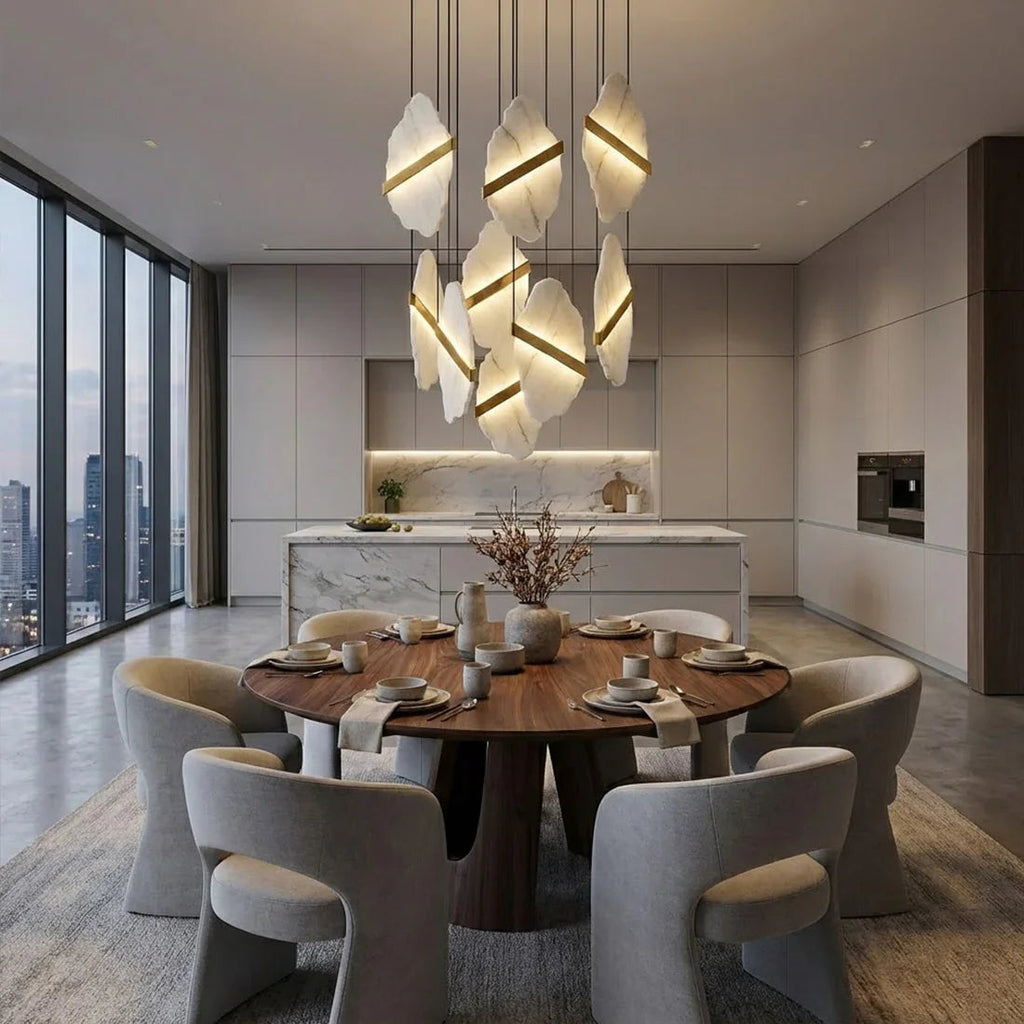 Cascading Alabaster Slab Chandelier | wildoxy