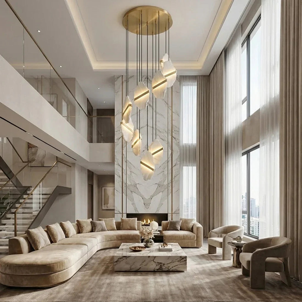 Cascading Alabaster Slab Chandelier | wildoxy