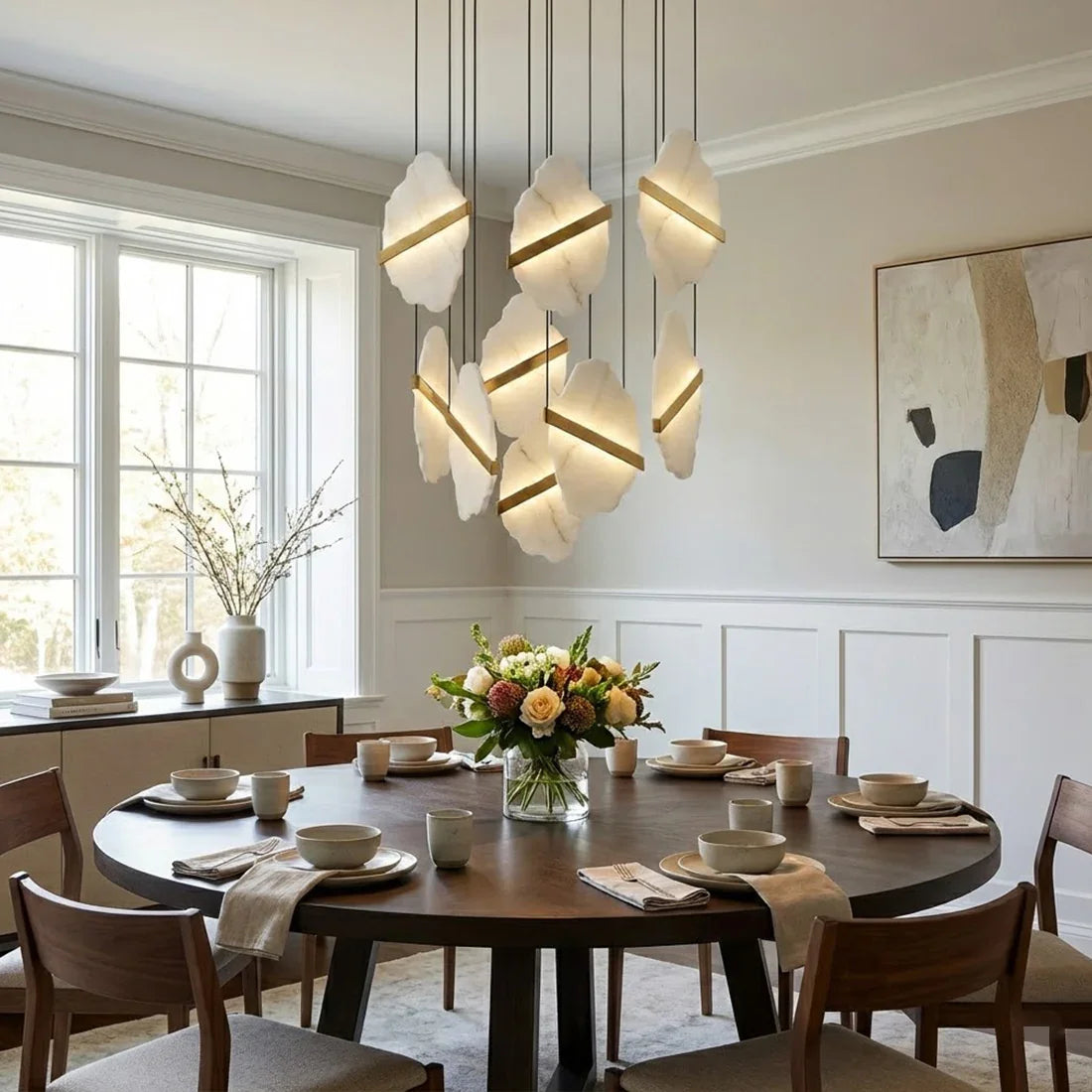 Cascading Alabaster Slab Chandelier | wildoxy
