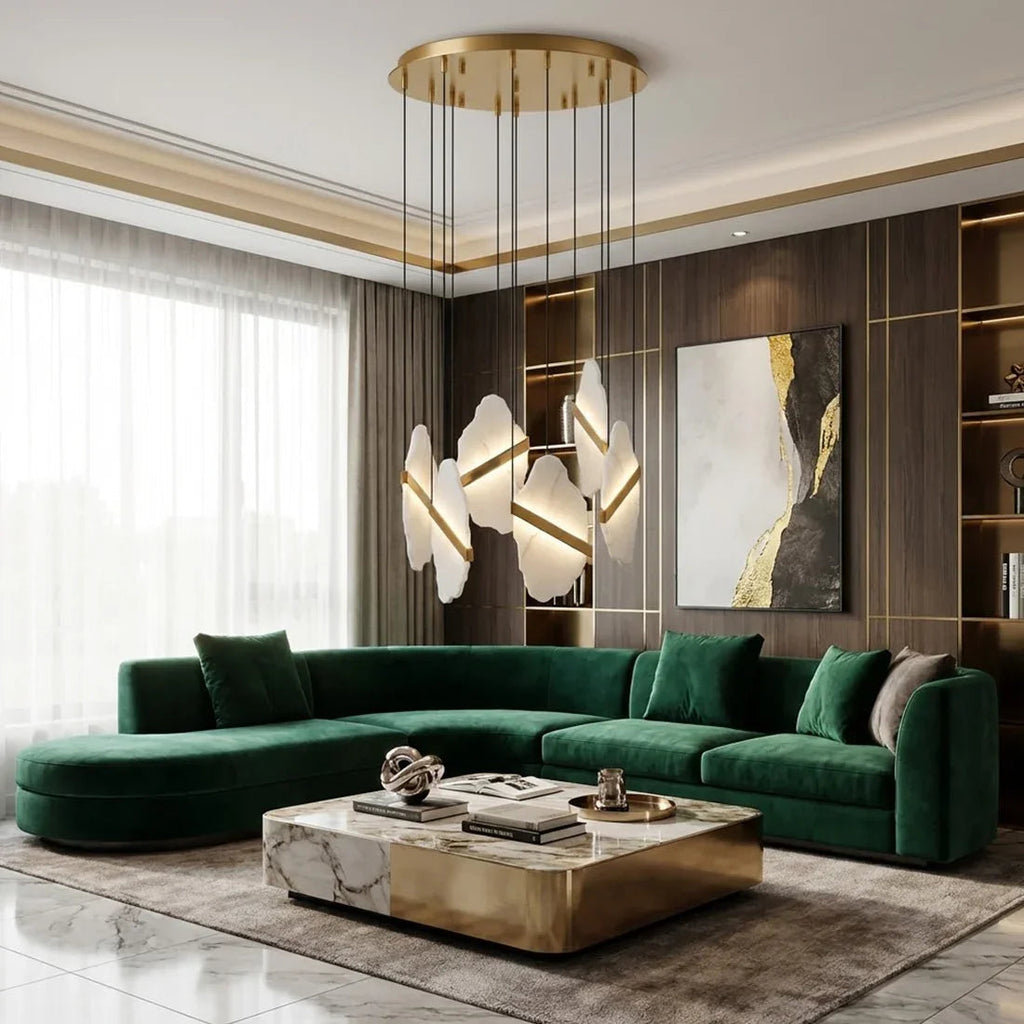 Cascading Alabaster Slab Chandelier | wildoxy