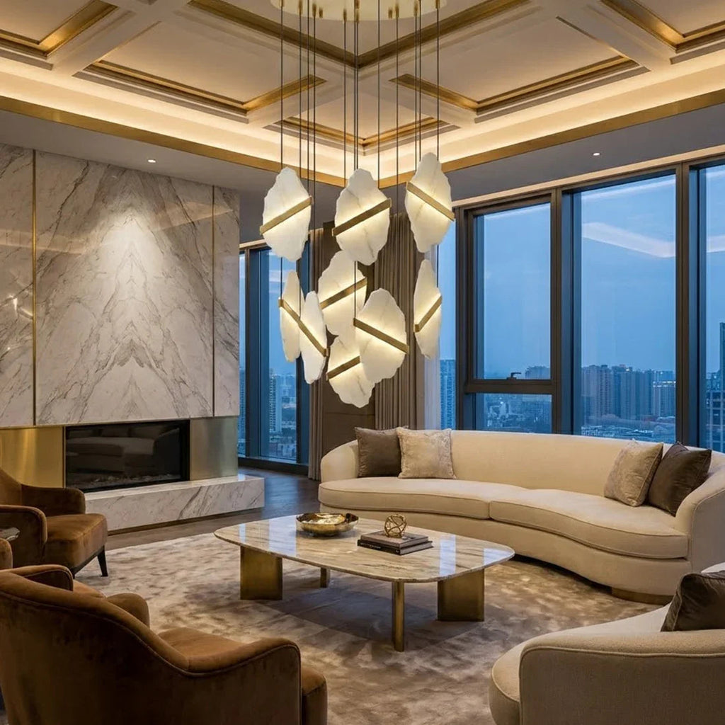 Cascading Alabaster Slab Chandelier | wildoxy