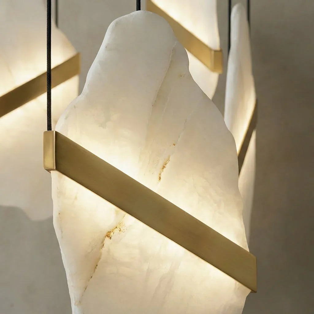 Cascading Alabaster Slab Chandelier | wildoxy