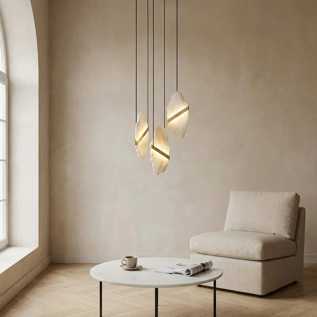 Cascading Alabaster Slab Chandelier | wildoxy
