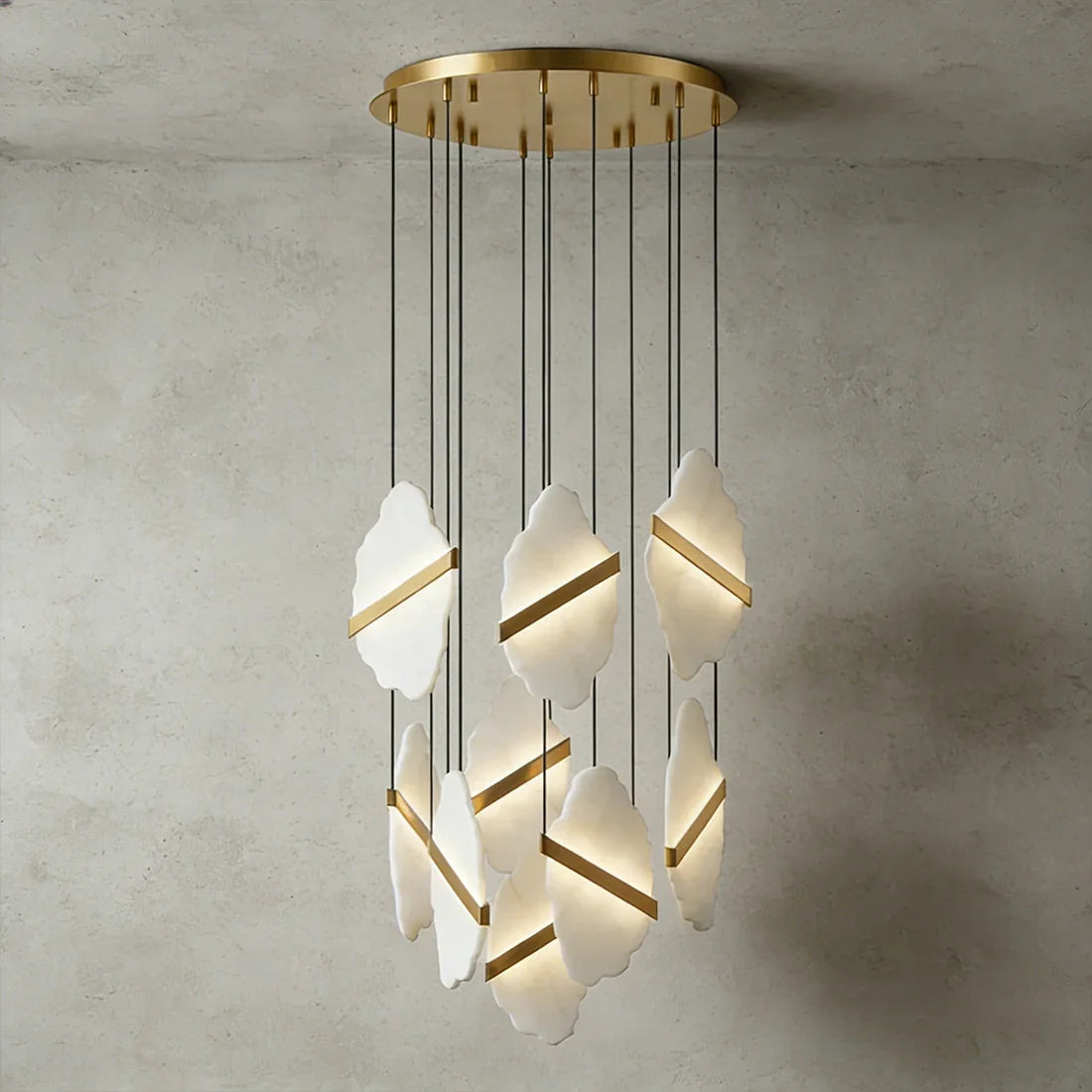 Cascading Alabaster Slab Chandelier | wildoxy