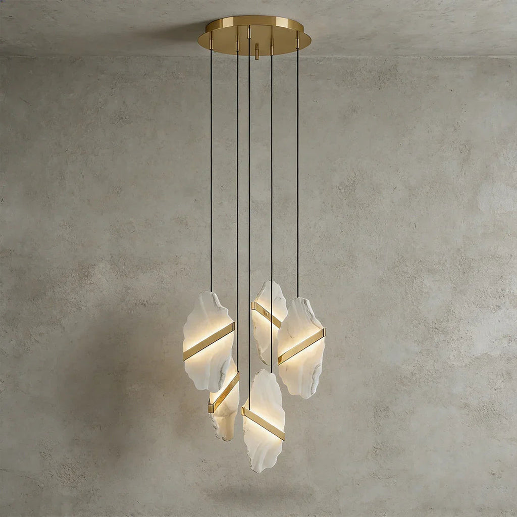 Cascading Alabaster Slab Chandelier | wildoxy