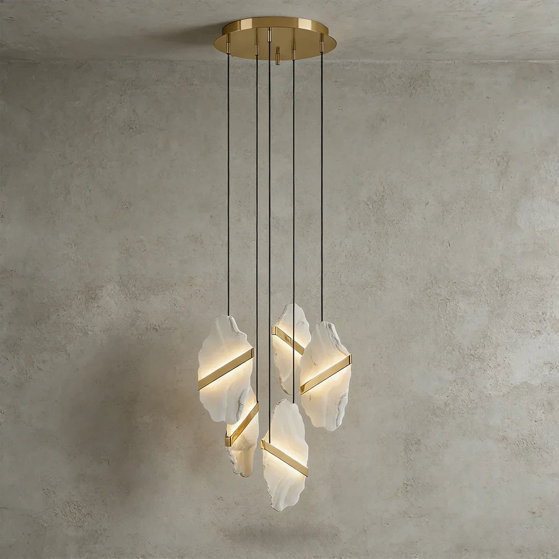 Cascading Alabaster Slab Chandelier | wildoxy