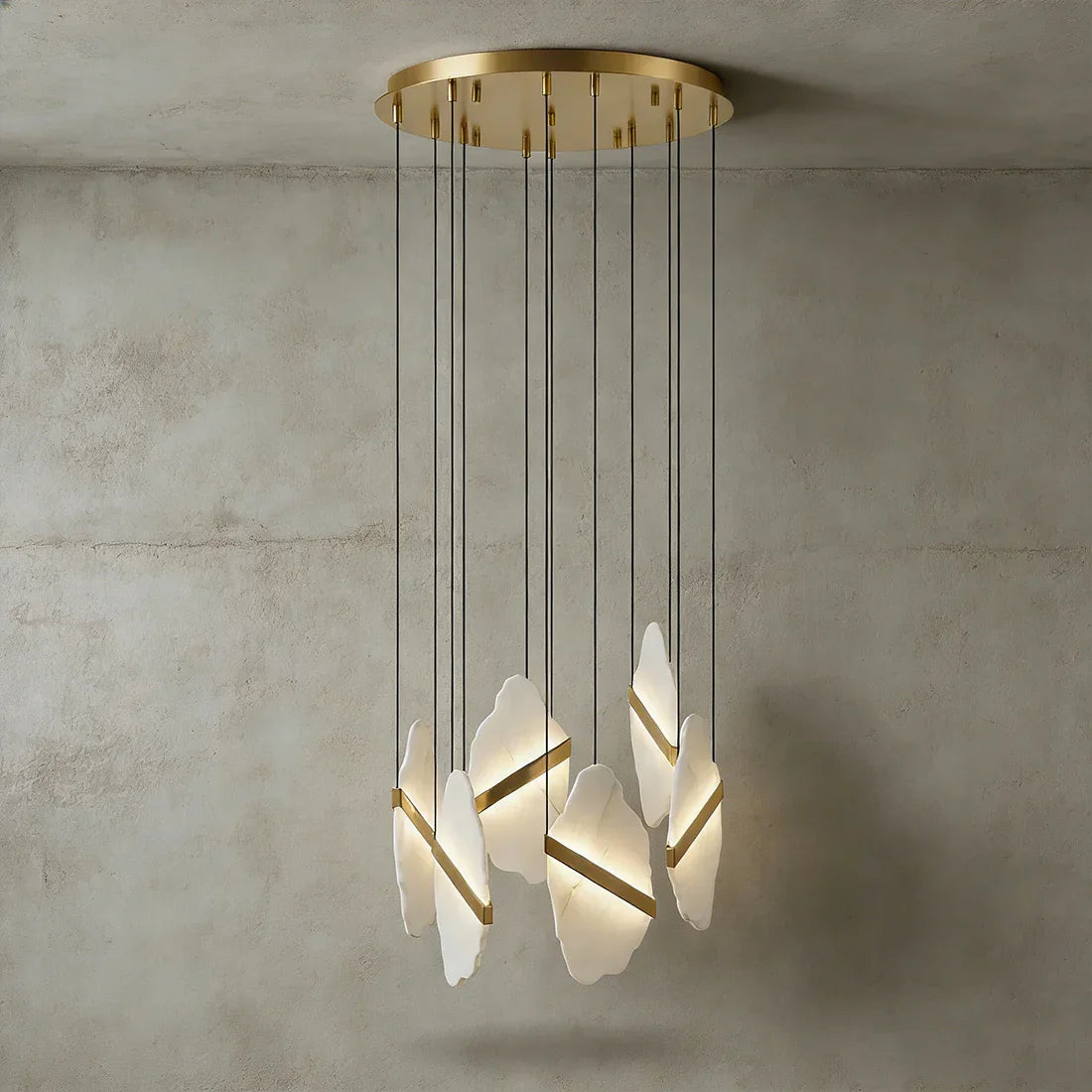 Cascading Alabaster Slab Chandelier | wildoxy