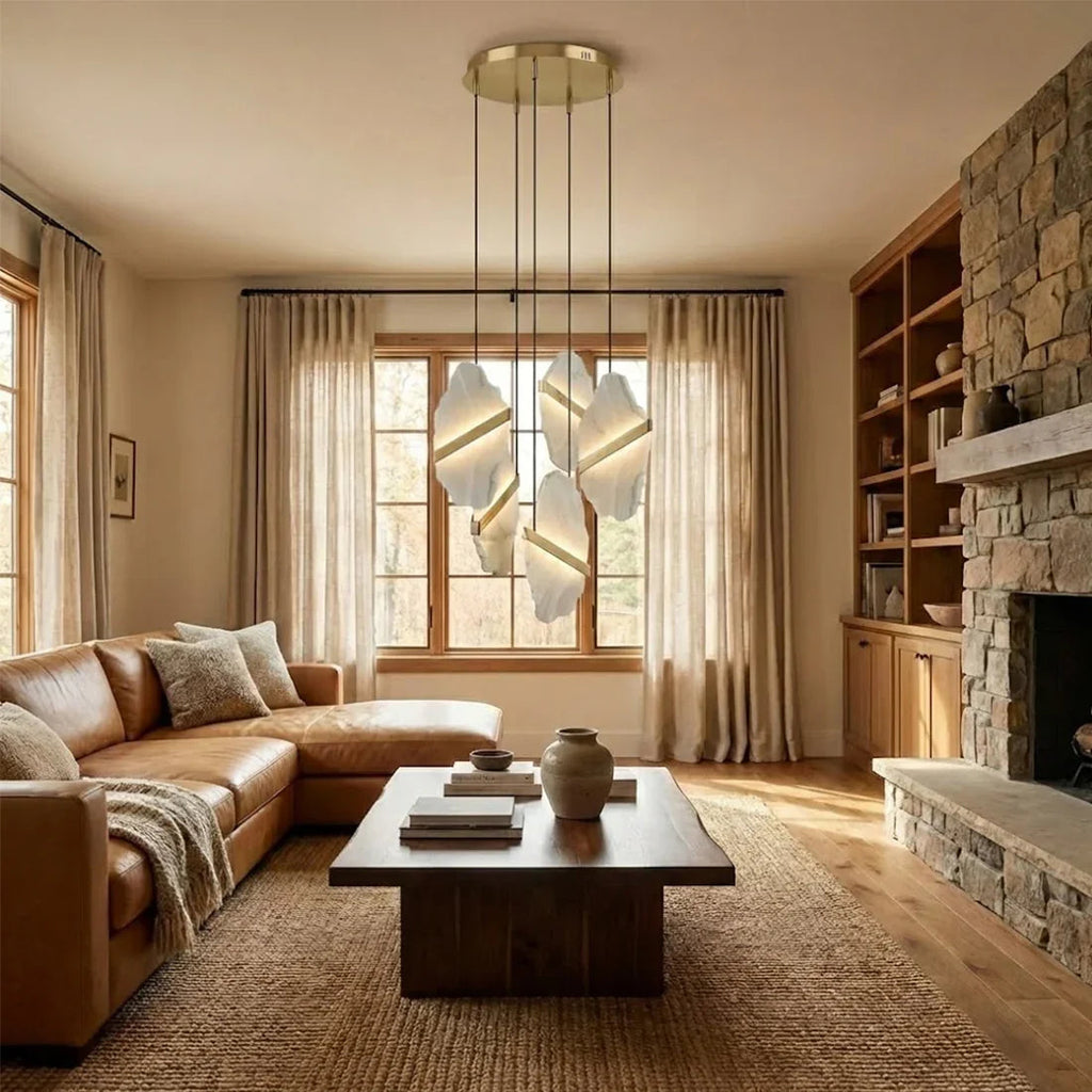 Cascading Alabaster Slab Chandelier | wildoxy