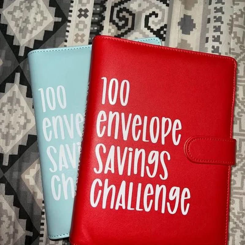 ملف تحدي الأظرف CashSavvy — منظم ادخار يضم 100 ظرف