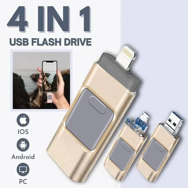 4-in-1 USB-stick — beveiligde opslag, snelle overdracht