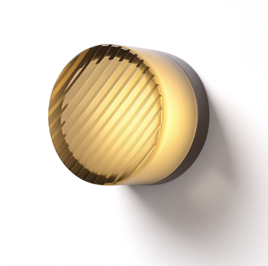 Round Glass Wall Sconce LED Amber Warm Light 5W - Wildoxy
