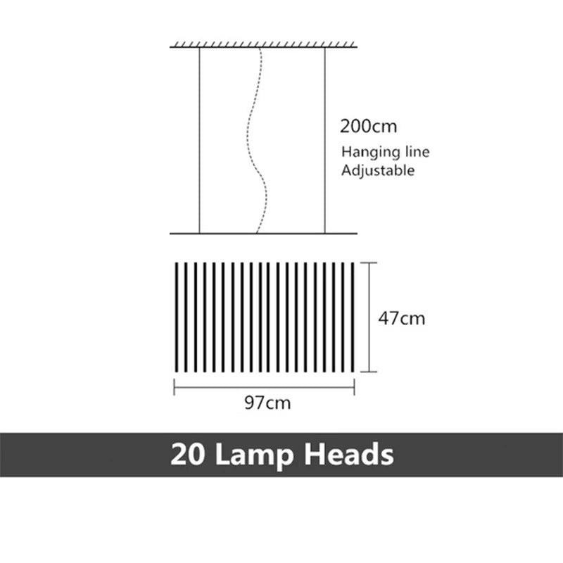 Quillbone Remote Controlled Chandelier — Independent Adjustable Bulbs