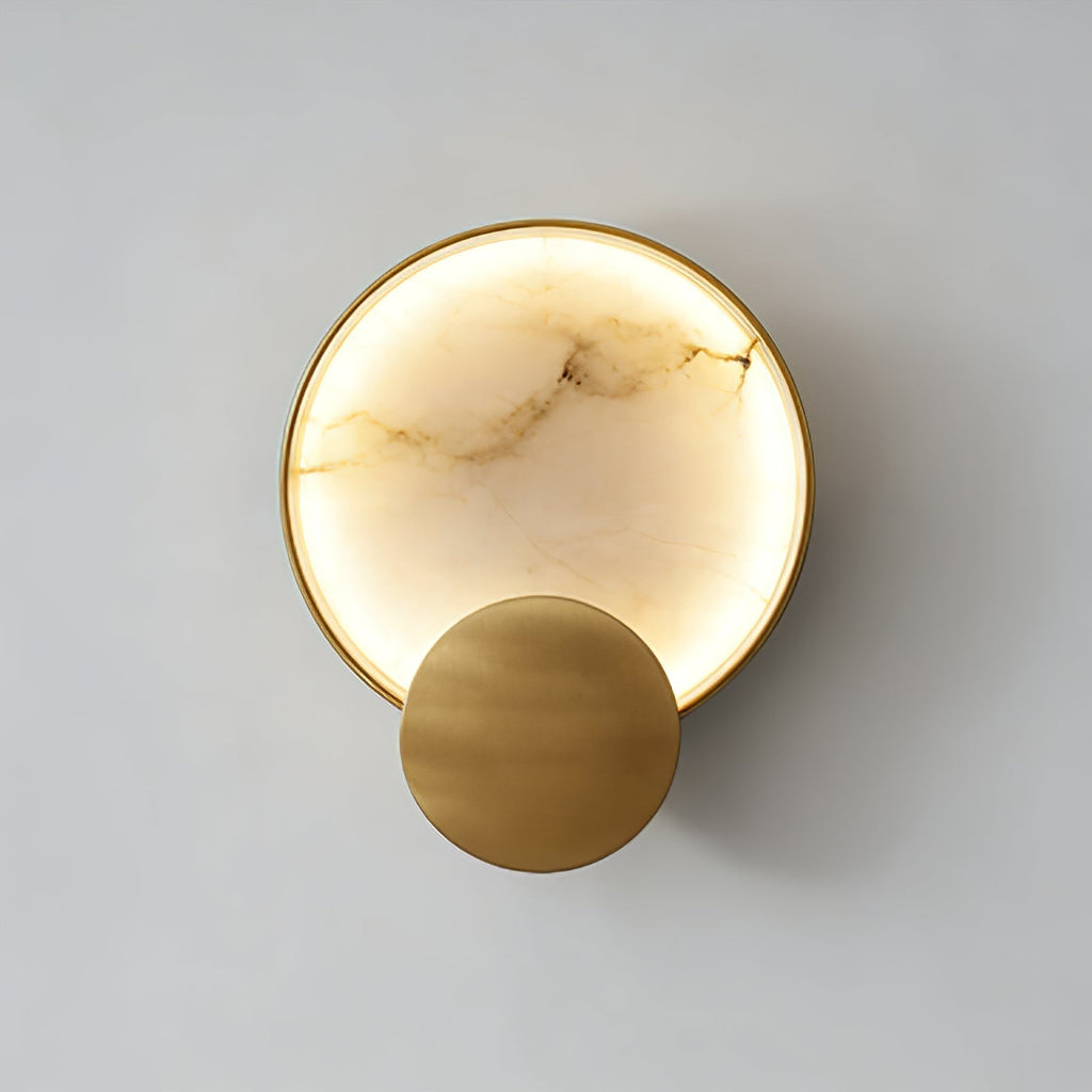 Celestial Jupiter Natural Alabaster Wall Sconce | wildoxy