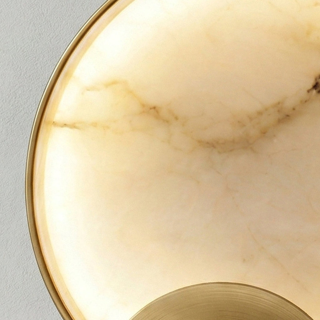 Celestial Jupiter Natural Alabaster Wall Sconce | wildoxy