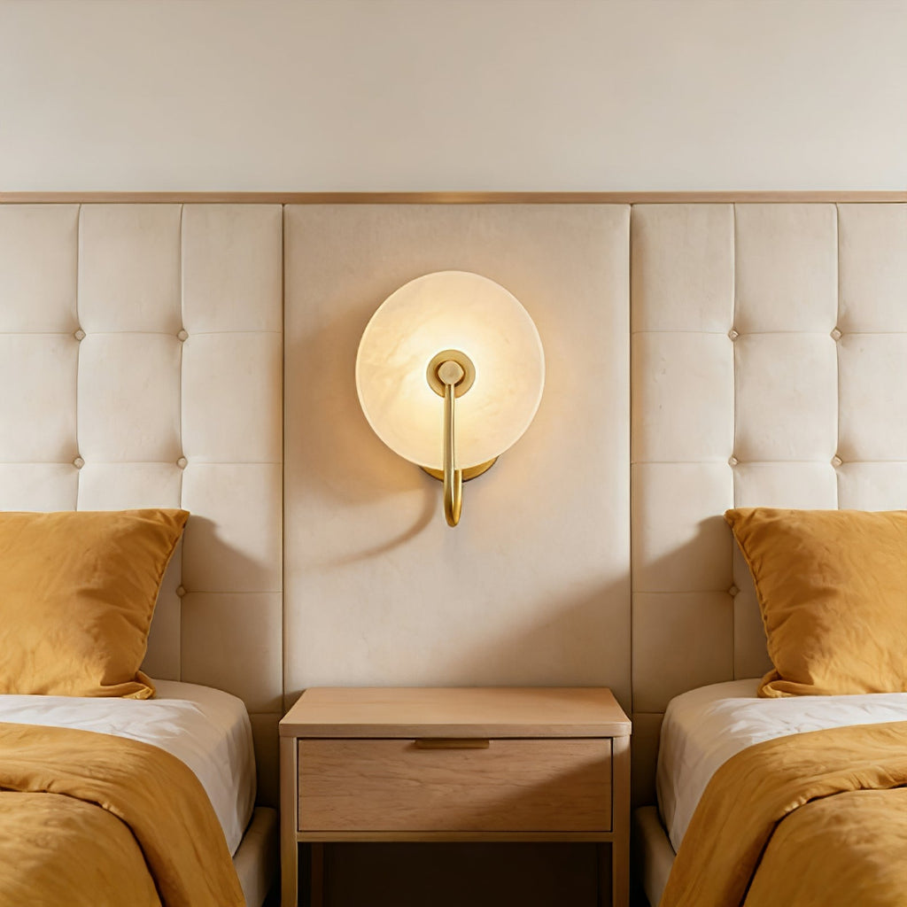 Celestial Round Alabaster Sconce | wildoxy