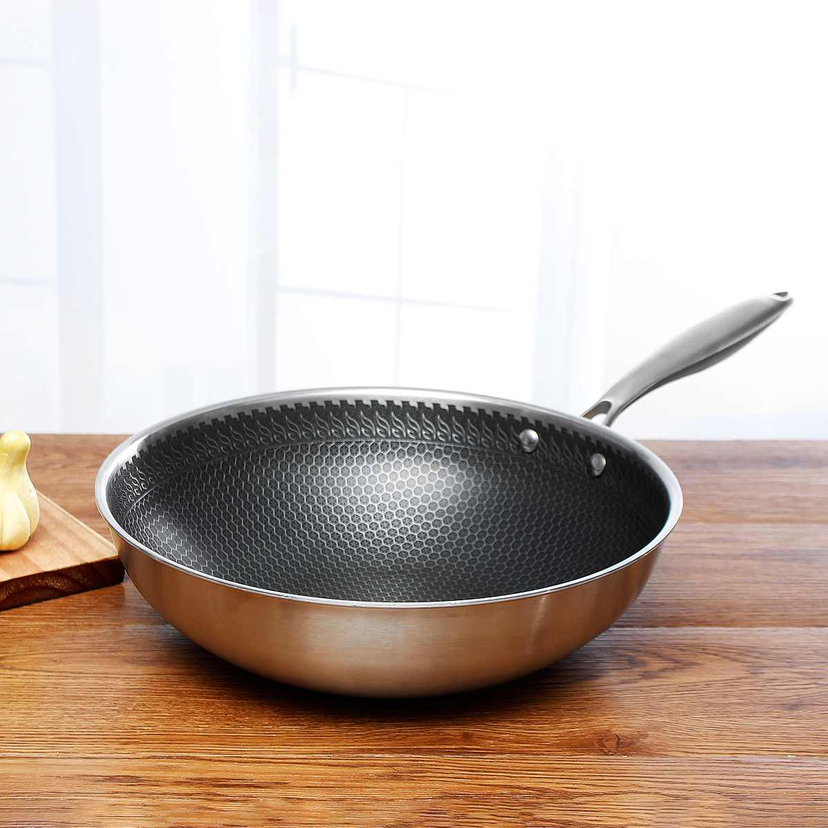 مقلاة ChefSteel من الفولاذ المقاوم للصدأ - سطح غير لاصق