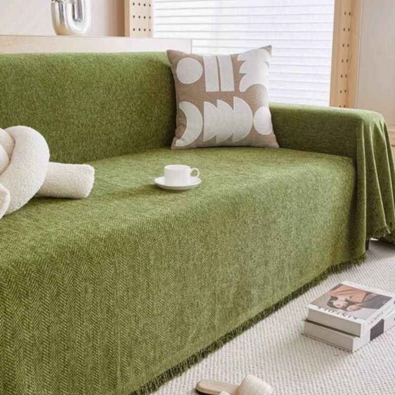 ChenilleChic Minimalistischer Sofabezug - strukturierter Chenille-Stoff, elegante zeitgemäße Silhouette