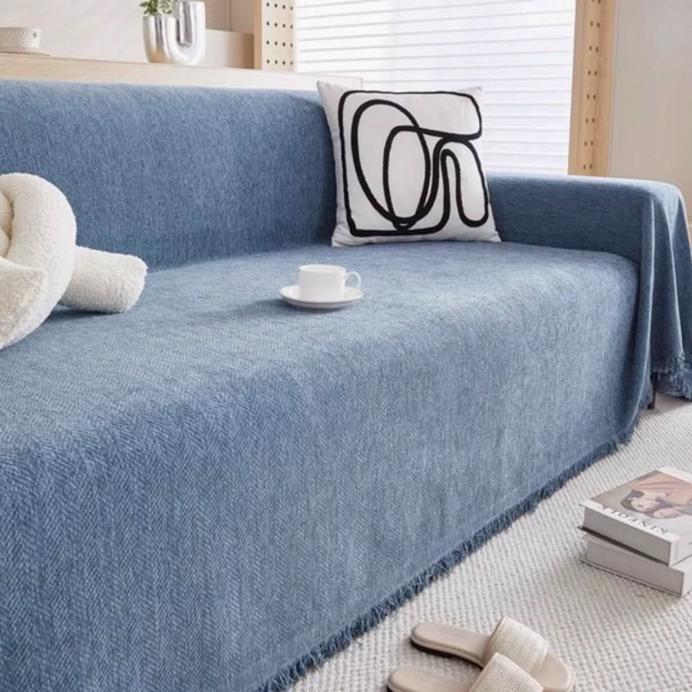 ChenilleChic Minimalistischer Sofabezug - strukturierter Chenille-Stoff, elegante zeitgemäße Silhouette