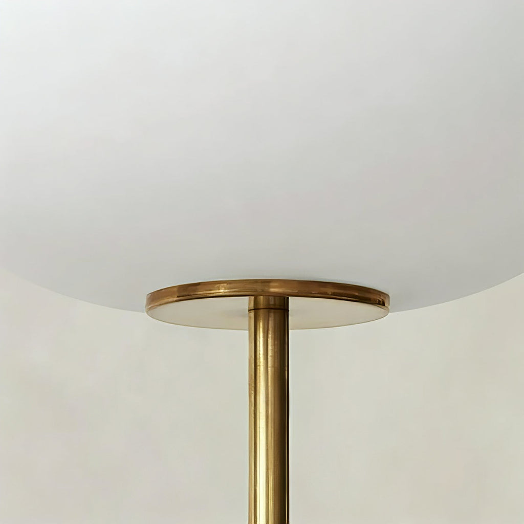 Chic Minimalist Round Marble Floor Light | wildoxy